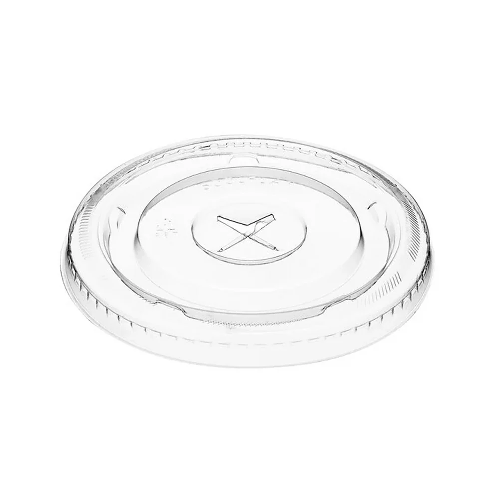 PET Flat Lid with Straw Opening for Cold Drinks